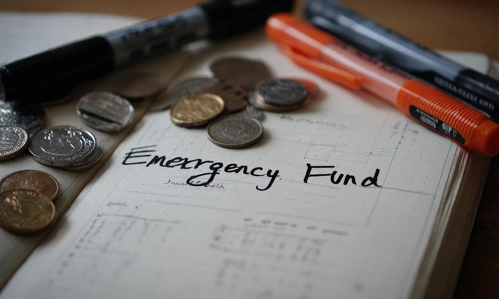 a plan for an emergency fund and some coins