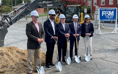 F&M Trust Commercial Services Senior Relationship Manager Don McCarty, second from right, is shown with members of the OZFund team during an August 3 groundbreaking ceremony for a 52-unit apartment building that will provide affordable housing in the southern end of Lancaster.
