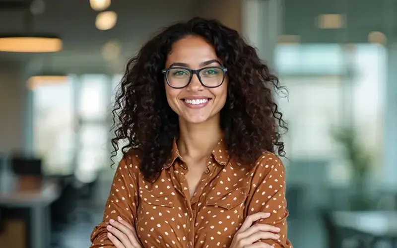 business woman smiling 