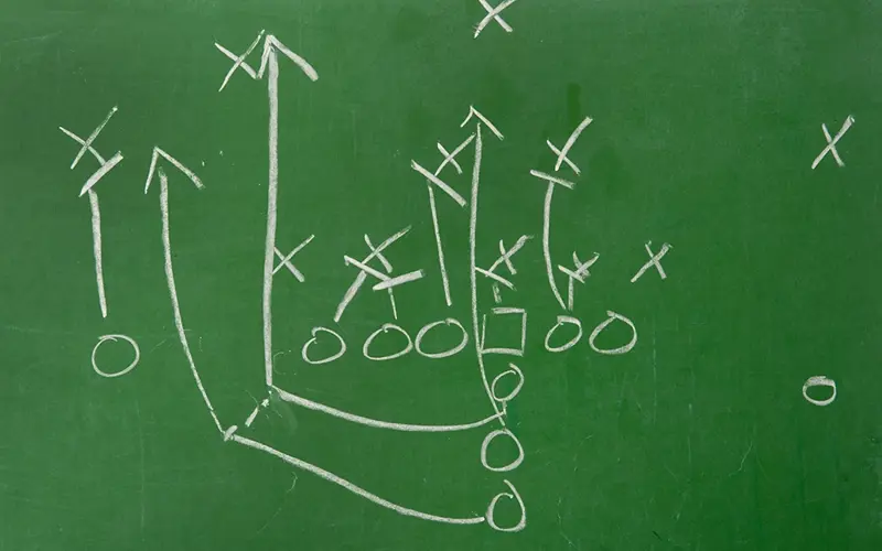 Chalkboard of strategy 